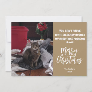 Cartes Pour Fêtes Annuelles Drôle de Présents Ouverts Photo Noël