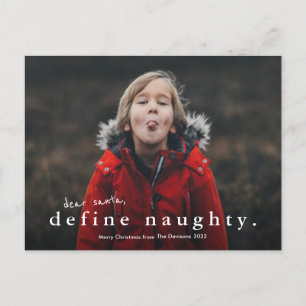 Cartes Pour Fêtes Annuelles Drôle Définition Naughty 3 Photo Noël 