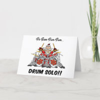Drôle Drummer Père Noël Musician Rock & Roll Noël