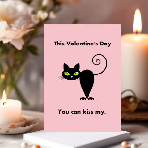 Cartes Pour Fêtes Annuelles Drôle Embrasse Mon Chat Noir Valentine
