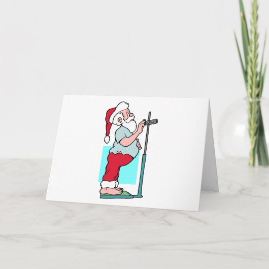 Cartes Pour Fêtes Annuelles Drôle en surpoids Père Noël régime alimentaire de  (Devant)