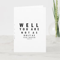 Drôle Eyechart Vous n'êtes pas aussi moche