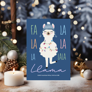 Cartes Pour Fêtes Annuelles Drôle Fa La La Lama Fleece Navidad Noël