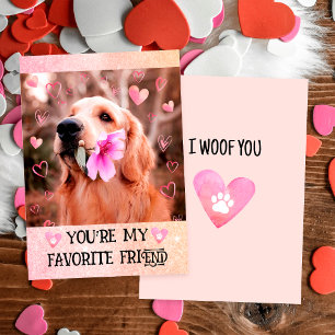 Cartes Pour Fêtes Annuelles Drôle Golden Retriever Je t'ai maudit Saint Valent