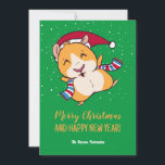 Cartes Pour Fêtes Annuelles Drôle Guinée porc hiver vacances Joyeux Noël<br><div class="desc">Caricature d'animal mignonne avec des puns drôles pour votre fête de vacances. Joyeux Noël et Bonne Année. Vous pouvez customiser le texte et la couleur arrière - plan pour convenir à votre occasion. Idéal pour les enfants et les enfants qui aiment les animaux.</div>