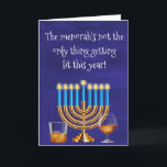 Cartes Pour Fêtes Annuelles Drôle Hanoukka Menorah Cocktails Boire<br><div class="desc">Ce design a été créé à partir de ma peinture acrylique fluide unique. Il peut être personnalisé en cliquant sur le bouton personnaliser et en modifiant le nom, les initiales ou les mots. Vous pouvez également modifier la couleur et le style du texte ou supprimer le texte d'une conception d'image...</div>