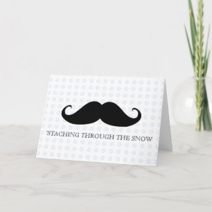 Cartes Pour Fêtes Annuelles Drôle hipster moustache vacances xmas moustaches