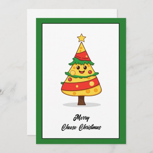 Cartes Pour Fêtes Annuelles Drôle Humour Cartoon Fromage Joyeux Noël (Devant / Derrière)
