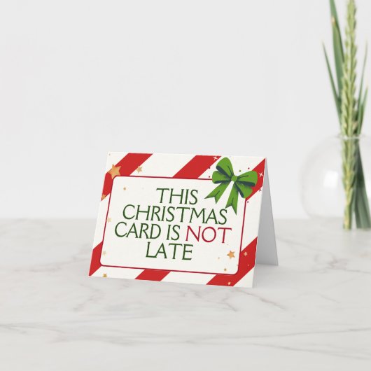 Cartes Pour Fêtes Annuelles Drôle Intelligent Unique Tardif Noël (Devant)