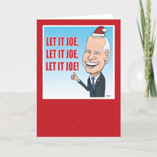 Cartes Pour Fêtes Annuelles Drôle Joe Biden Laissez-le Joe Noël