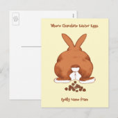 Cartes Pour Fêtes Annuelles Drôle Lapin de Pâques tordu © Sandy Long (Devant / Derrière)