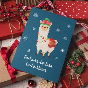 Cartes Pour Fêtes Annuelles Drôle Llama de Fête Pliée avec des Jeux de Mots