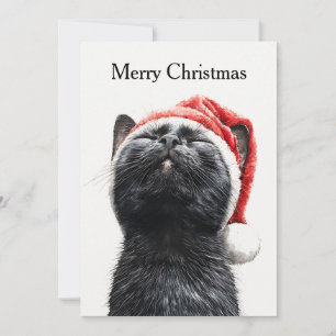 Cartes Pour Fêtes Annuelles Drôle Mignon Bande Dessinée Fantaisiste Chat Joyeu