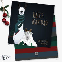 Drôle mignon chic Quirky "Fleece Navidad" Pun