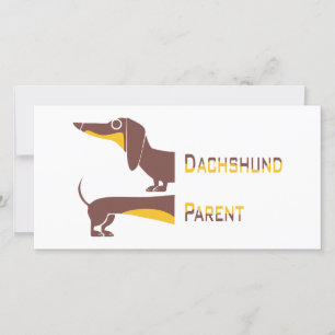 Cartes Pour Fêtes Annuelles Drôle mignon dachshund pour parent chien long
