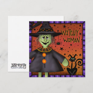 Cartes Pour Fêtes Annuelles Drôle mignon femme cuisine Inspirivity Halloween