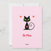 Cartes Pour Fêtes Annuelles Drôle Mignon Valentin Sois Mienne Chat Noir Avec N (Dos)