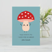 Cartes Pour Fêtes Annuelles Drôle mignon Vous Aimez Si Mush Happy Valentine (Debout devant)