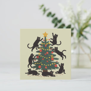 Cartes Pour Fêtes Annuelles Drôle Noël Amateur De Chat Bonne Année Chat 