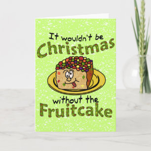 Cartes Pour Fêtes Annuelles Drôle Noël Cartoon Fruitcake