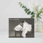 Cartes Pour Fêtes Annuelles Drôle Noël Chien Xmas attentes (Debout devant)