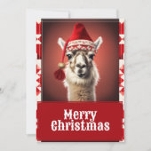 Cartes Pour Fêtes Annuelles Drôle Noël Llama (Devant)