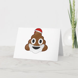 Cartes Pour Fêtes Annuelles Drôle Noël Père Noël Poop Emoji