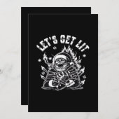 Cartes Pour Fêtes Annuelles Drôle Père Noël, lit Classic (Devant / Derrière)