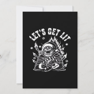 Cartes Pour Fêtes Annuelles Drôle Père Noël, lit Classic