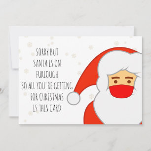 Cartes Pour Fêtes Annuelles Drôle Père Noël sur Furlough Happy Christmasque Co