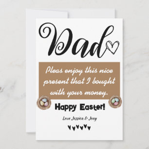 Cartes Pour Fêtes Annuelles drôle personnalisé meilleur papa, heureux famille 