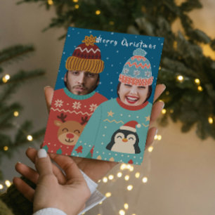 Cartes Pour Fêtes Annuelles Drôle Photo Personalized Christmas Jumper