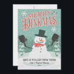 Cartes Pour Fêtes Annuelles Drôle Pickleball Snowman Joyeux Noël Dinkmas<br><div class="desc">Vos copains de pickleball se feront un plaisir de rire avec cette carte de vacances amusante. Le design comprend un bonhomme de neige tenant des pagaies de Pickleball et un accueil qui dit "Merry Dinkmas". Ajoutez votre texte personnalisé pour une carte de Noël Pickleball. Backside dispose d'un motif de pickleballs....</div>