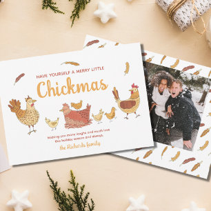 Cartes Pour Fêtes Annuelles Drôle Poulet photo de Noël
