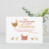 Cartes Pour Fêtes Annuelles Drôle Poulet photo de Noël (Debout devant)