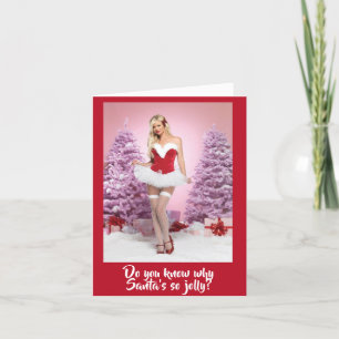 Cartes Pour Fêtes Annuelles Drôle Pourquoi Père Noël si Jolly Noël