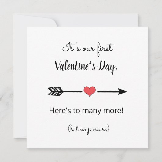 Cartes Pour Fêtes Annuelles drôle Première Saint Valentin en couple (Devant)