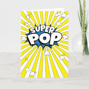 Cartes Pour Fêtes Annuelles Drôle, Punny, SUPER POP ! Popcorn Jaune Pop Blond