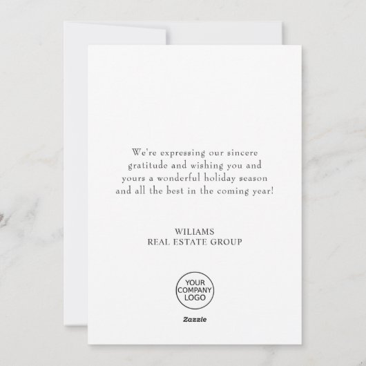 Cartes Pour Fêtes Annuelles Drôle Quelle Année Noël Entreprise (Dos)