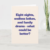 Cartes Pour Fêtes Annuelles Drôle Quote Famille Hanoukka Sassy Blue Custom (Devant)