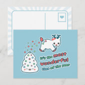 Cartes Pour Fêtes Annuelles Drôle Reindeer (Devant / Derrière)