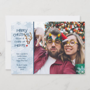 Cartes Pour Fêtes Annuelles Drôle renne Abstrait à nez rouge - De Mauvais Racc