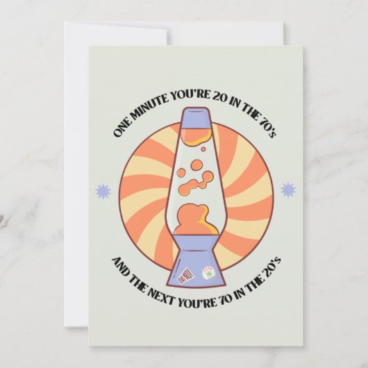 Cartes Pour Fêtes Annuelles Drôle Retro 70's (Devant)