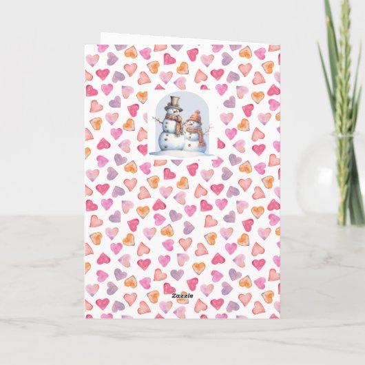 Cartes Pour Fêtes Annuelles Drôle Saint Valentin Snowman mieux que toi (Dos)