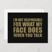 Cartes Pour Fêtes Annuelles Drôle sarcastique citations sarcastique humour int (Devant / Derrière)