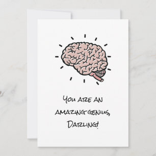 Cartes Pour Fêtes Annuelles Drôle Sarcastique VOUS ÊTES UN GENIUS Custom Valen