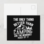 Cartes Pour Fêtes Annuelles Drôle slogan de camping été citations (Devant / Derrière)
