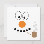 Cartes Pour Fêtes Annuelles Drôle Snowman visage dessin Noël (Devant)