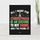 Cartes Pour Fêtes Annuelles Drôle sobre  (Dos)