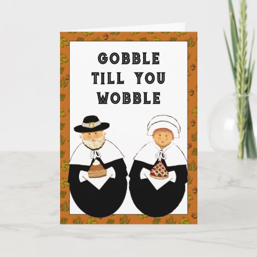 Cartes Pour Fêtes Annuelles Drôle Thanksgiving (Devant)